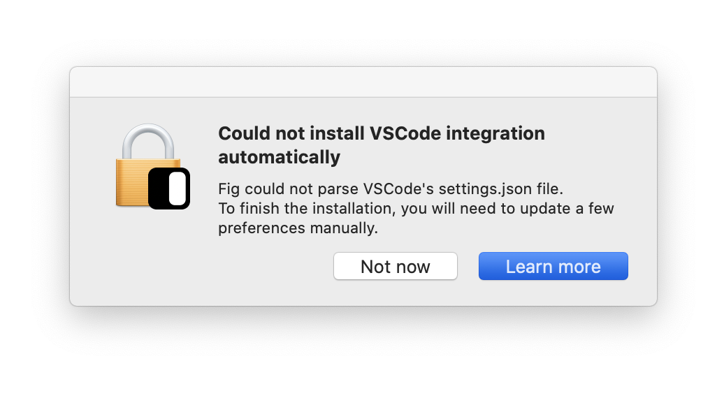 VSCode Integration Error
