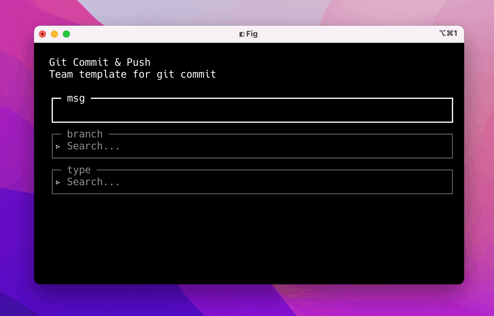 Fig script terminal UI demo